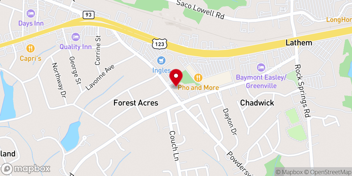 Map showing location of St. Matthias Lutheran Church