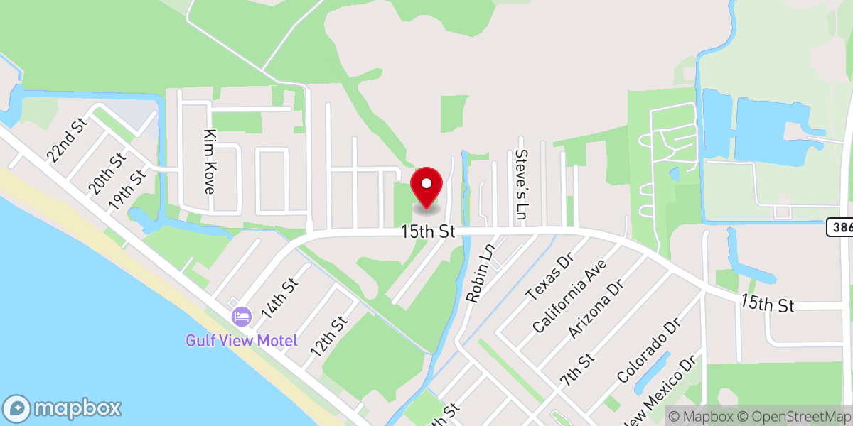 Map showing location of Our Lady of Guadalupe Catholic Church