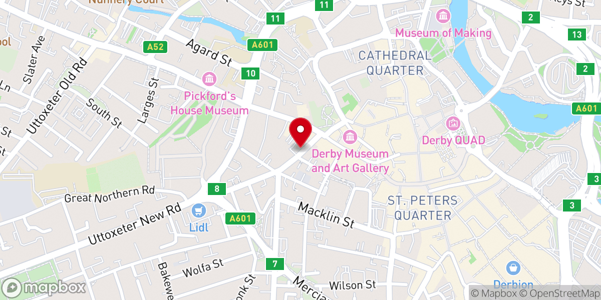 Map showing location of The Hope Centre