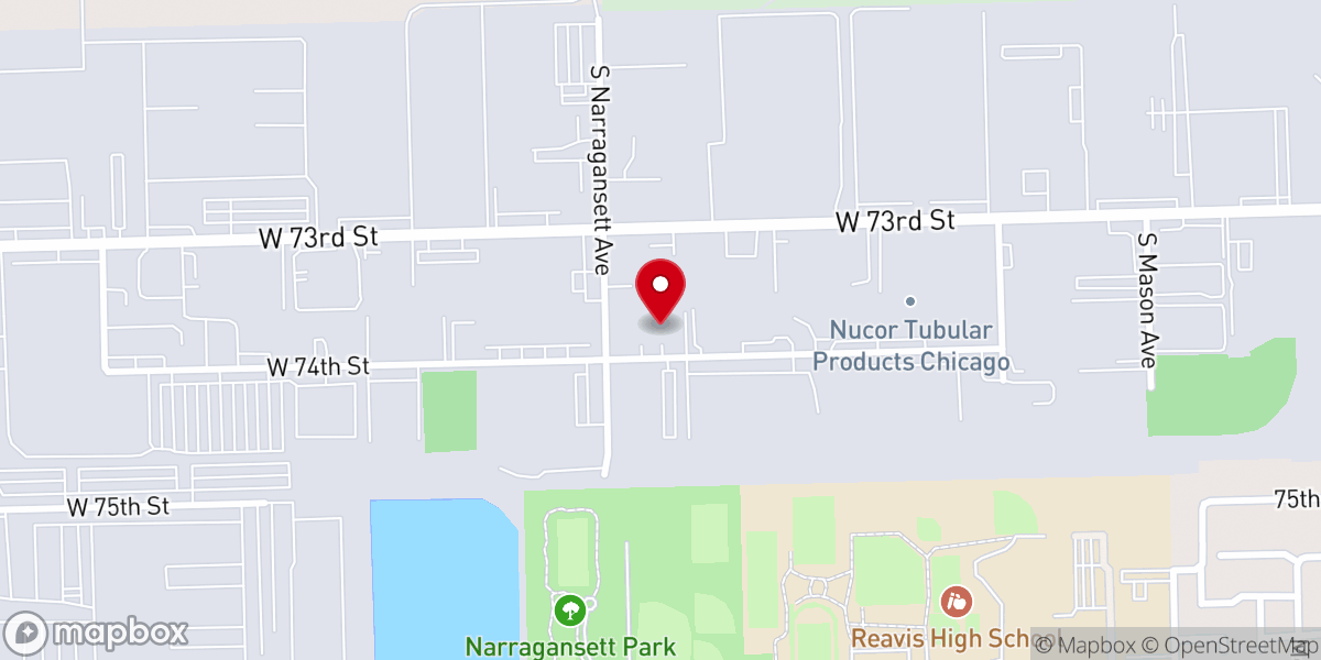 Map showing location of Church of Christ