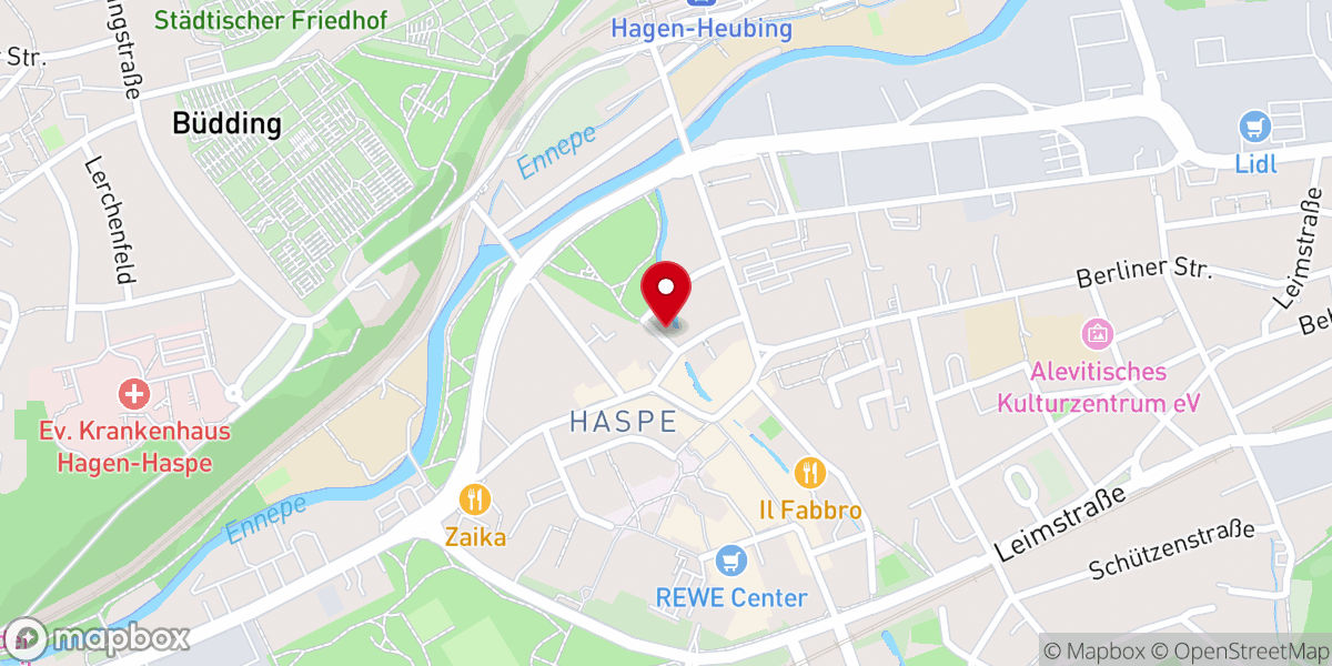 Map showing location of Freie evangelische Gemeinde Hagen-Haspe