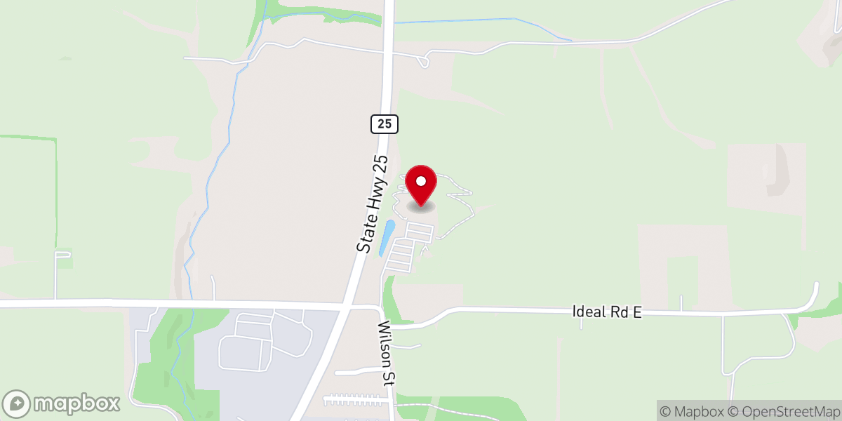 Map showing location of Cedarbrook Church