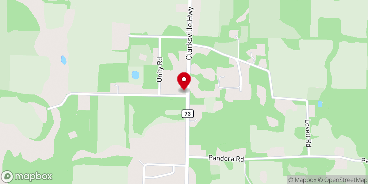 Map showing location of Jerusalem AME Church