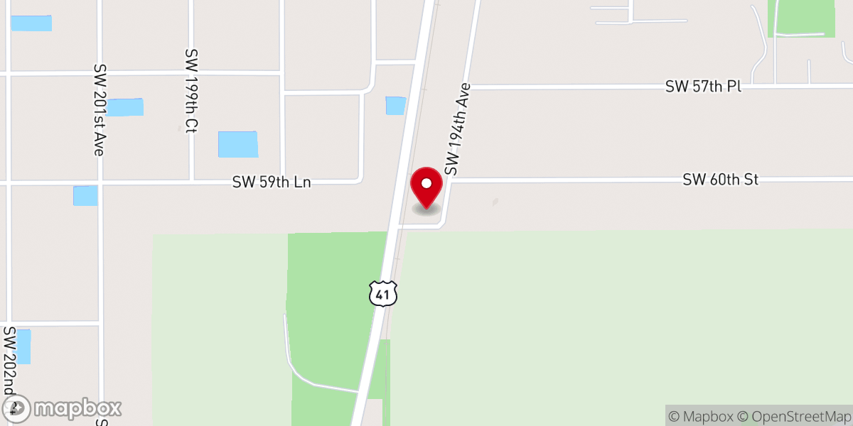 Map showing location of Riverland Baptist Church
