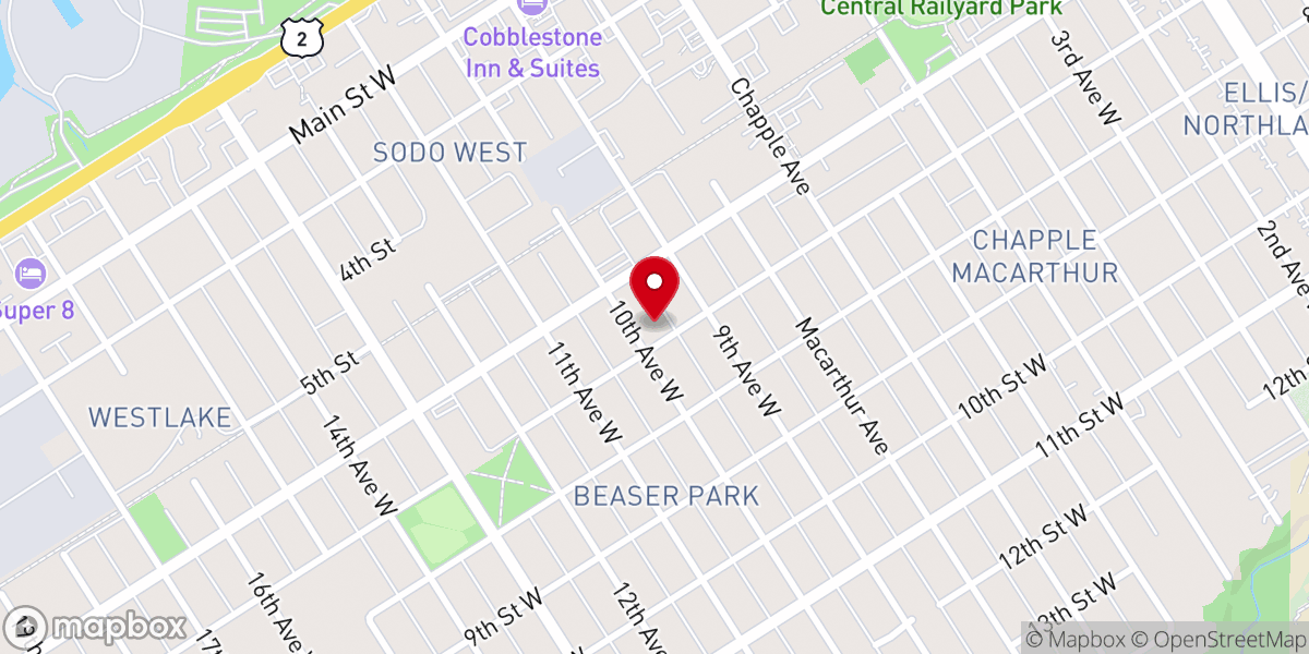 Map showing location of Ashland Seventh-Day Adventist Church