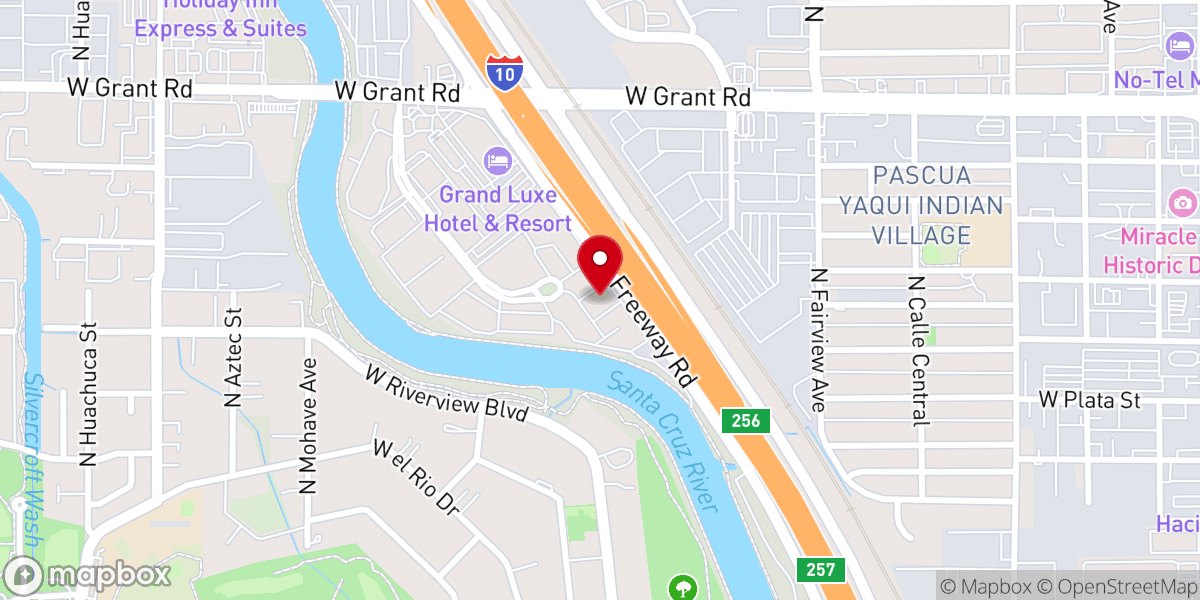 Map showing location of Deeper Life Bible Church Tucson Arizona