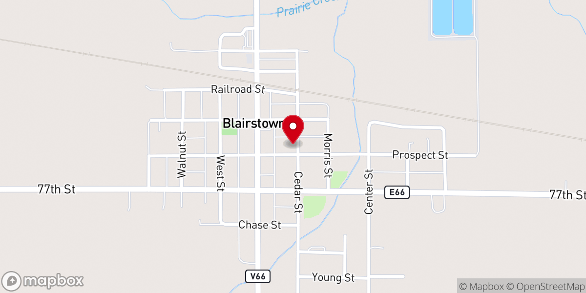 Map showing location of Presbyterian Church