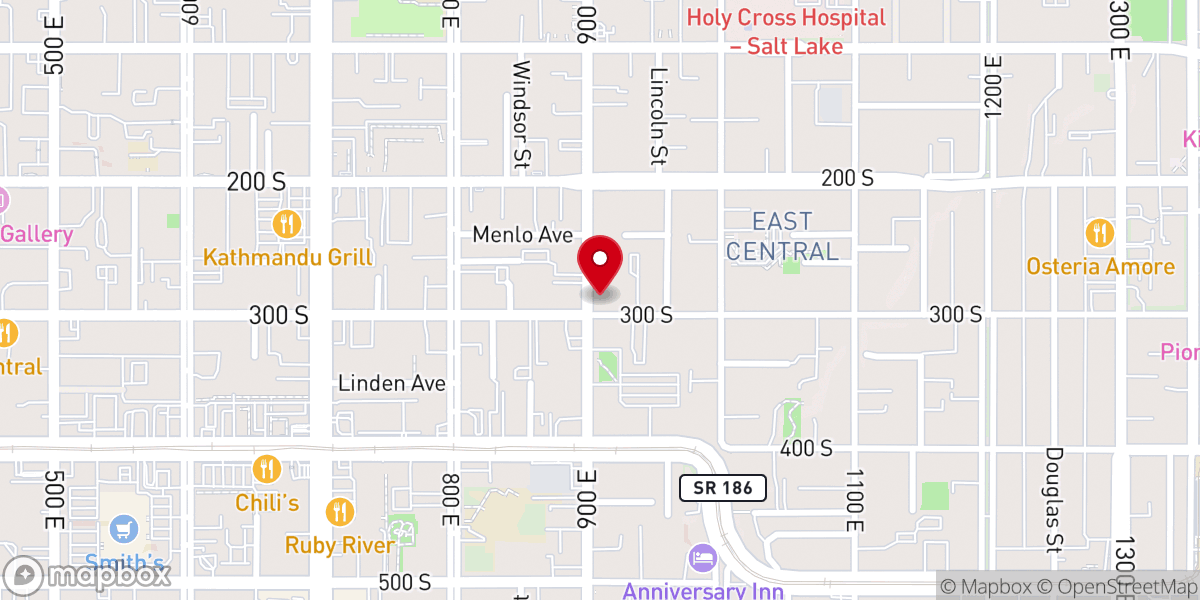 Map showing location of St. Paul's Episcopal Church