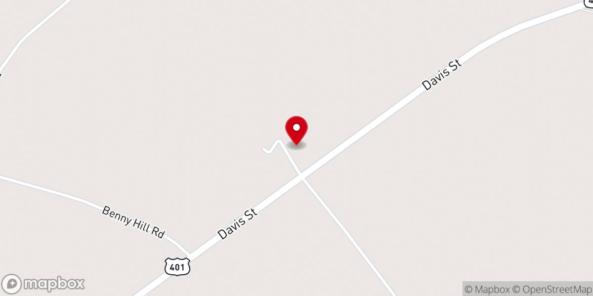 Map showing location of Mary Magdalene Freewill Baptist Church - Food Distribution Center