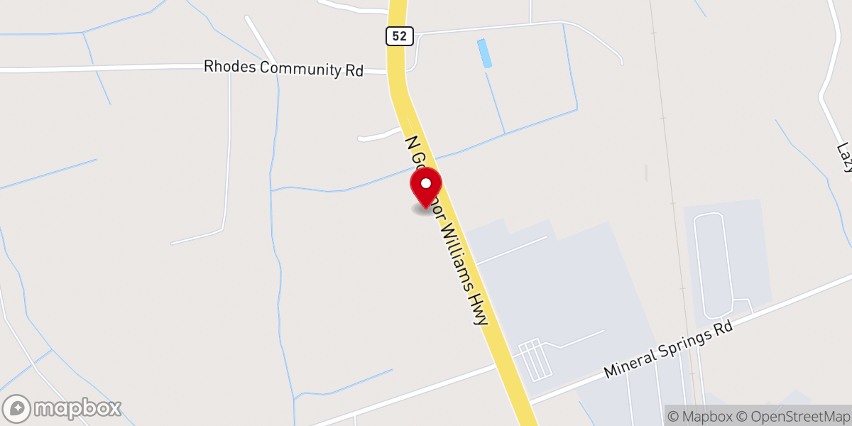 Map showing location of New Zion Deliverance Baptist Church