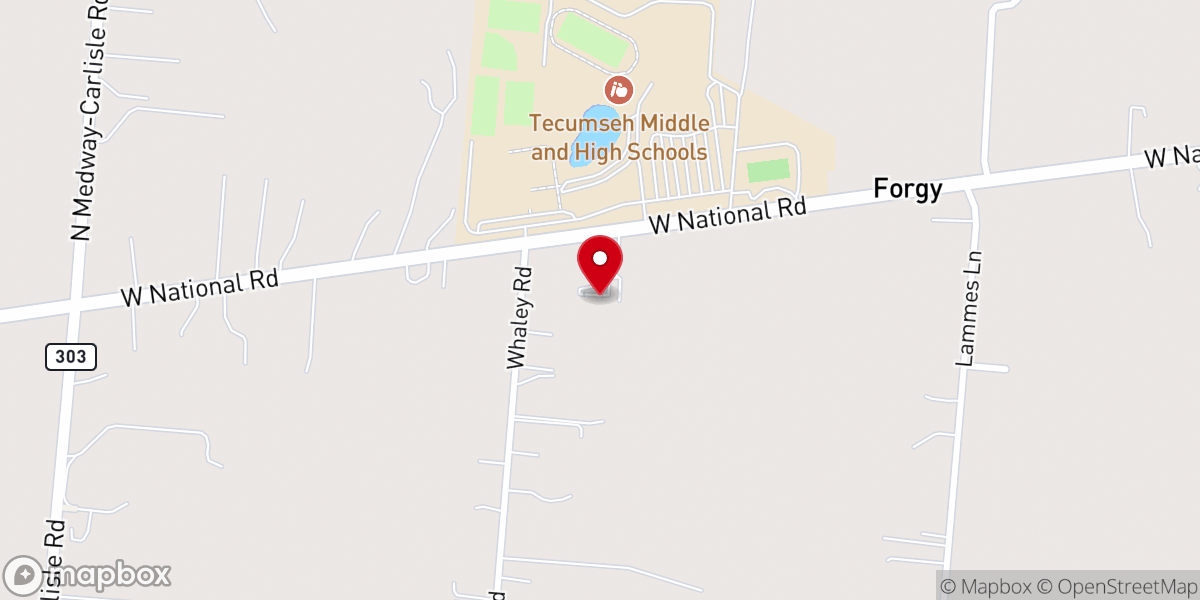 Map showing location of Crossroad Baptist Church