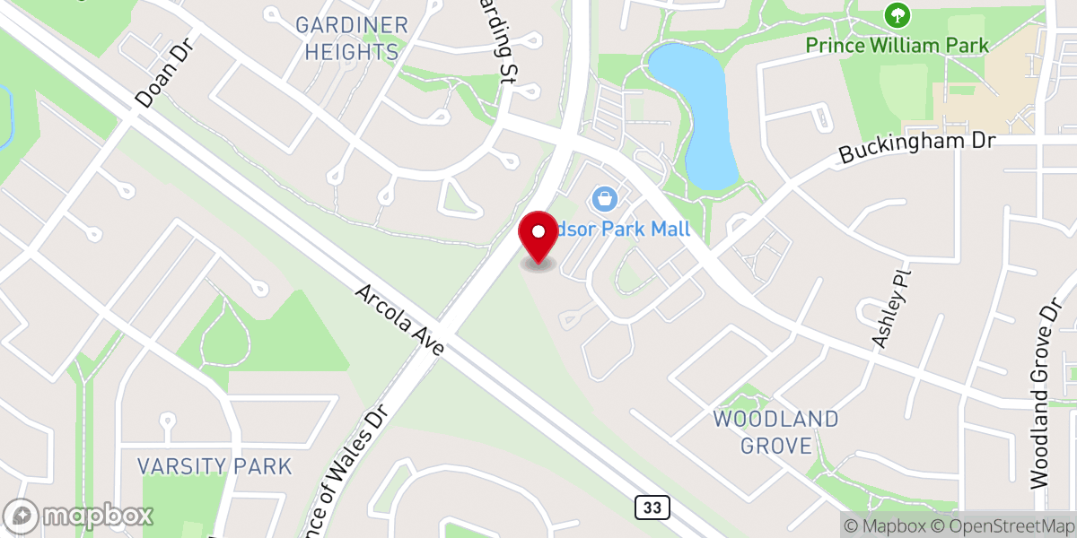 Map showing location of Calvary Chapel Regina
