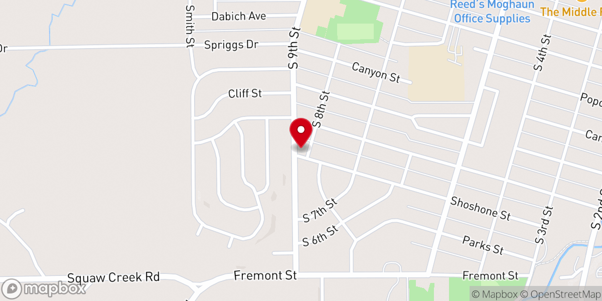 Map showing location of Lander Valley Baptist Church
