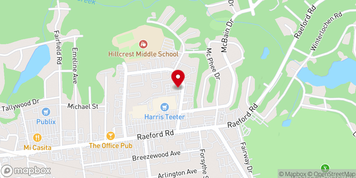 Map showing location of Manna Church Executive Place Site