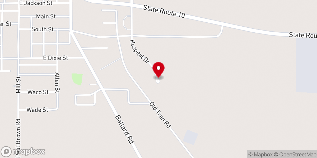 Map showing location of Oakdale DOG Shelter
