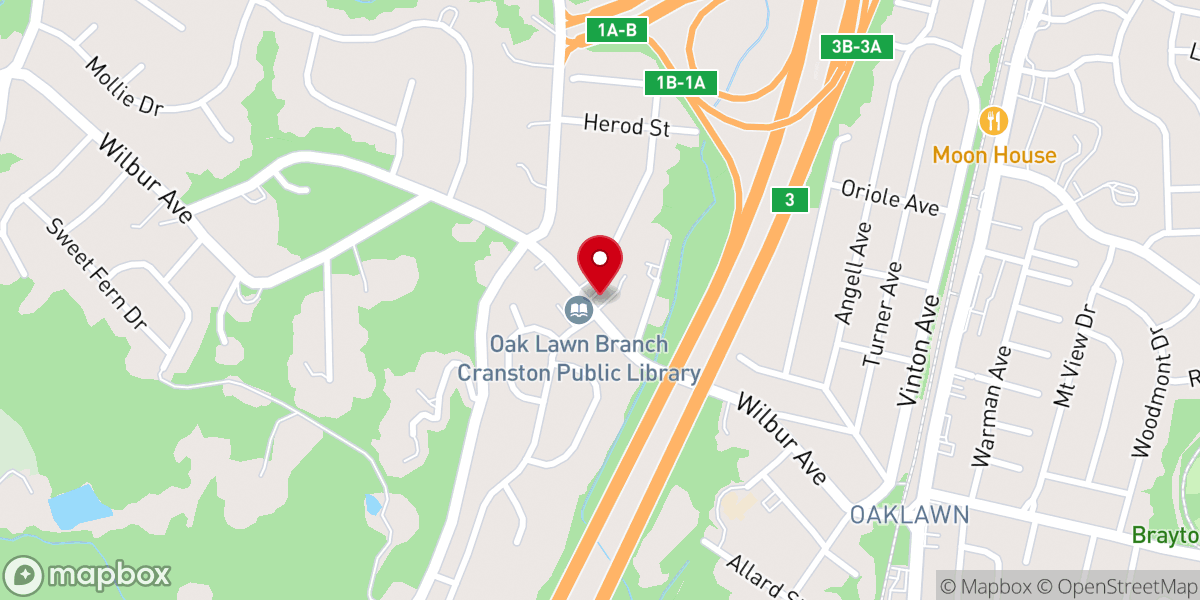 Map showing location of Oaklawn Community Baptist Church