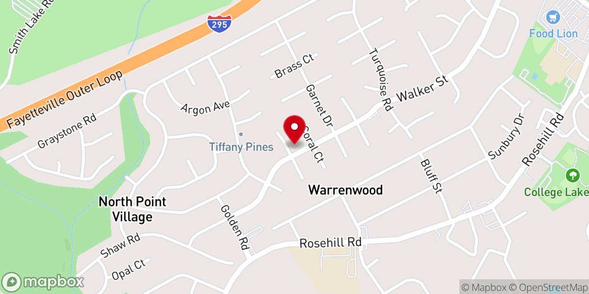 Map showing location of Clean Chapel Holiness Church