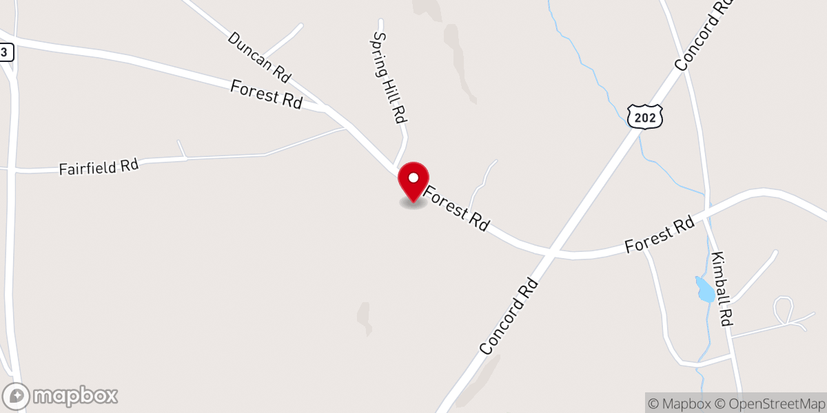 Map showing location of Sarah's Hat Boxes