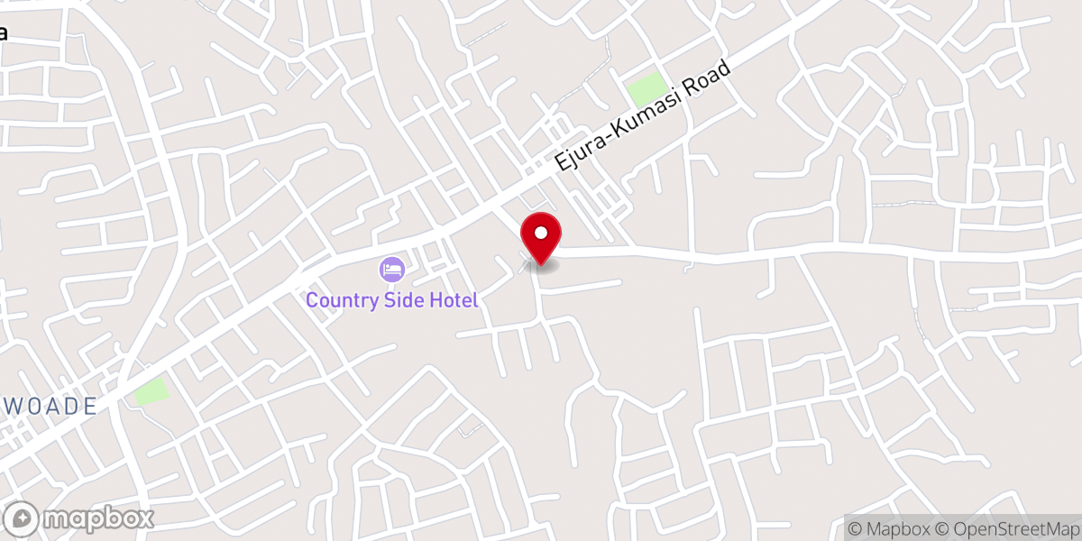 Map showing location of Prince Of Peace Presbyterian Church, Mamponteng