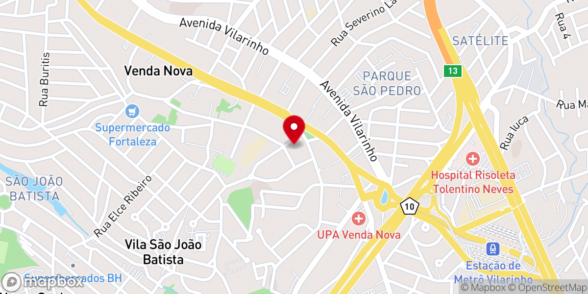 Map showing location of Paróquia Santo Antônio Venda Nova
