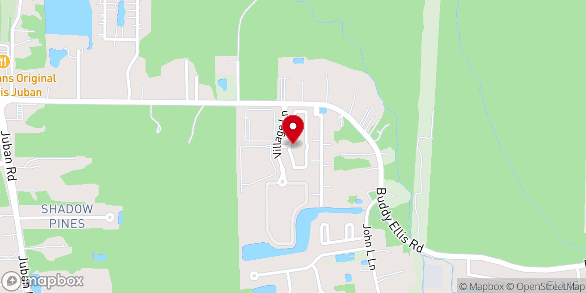 Map showing location of Village at Juban Lakes Apartments