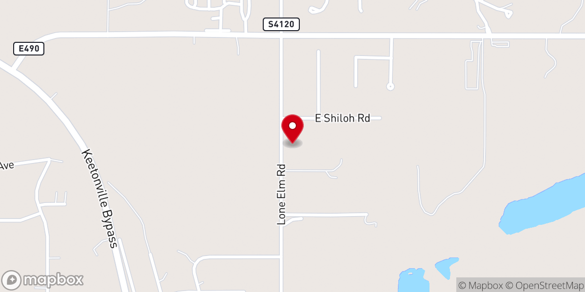 Map showing location of Claremore Praise Fellowship