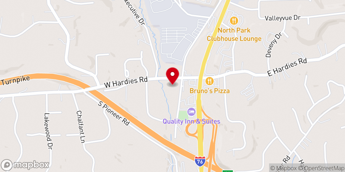 Map showing location of Bethany Lutheran Church