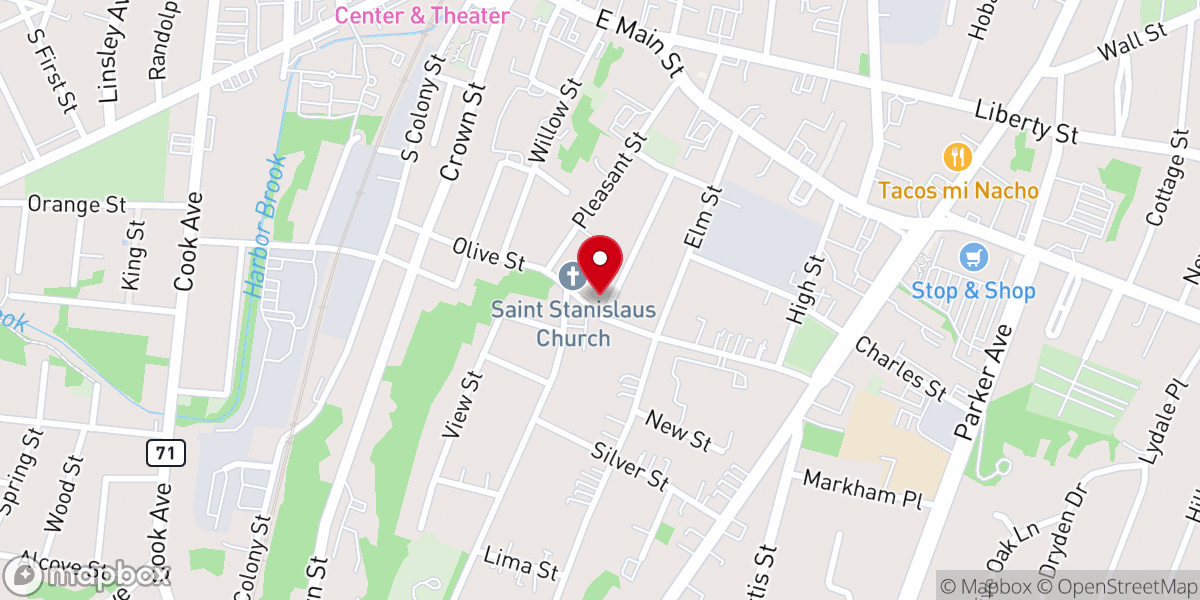 Map showing location of Catholic Charities