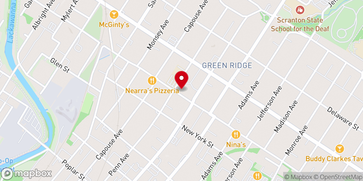 Map showing location of St. Paul's Church