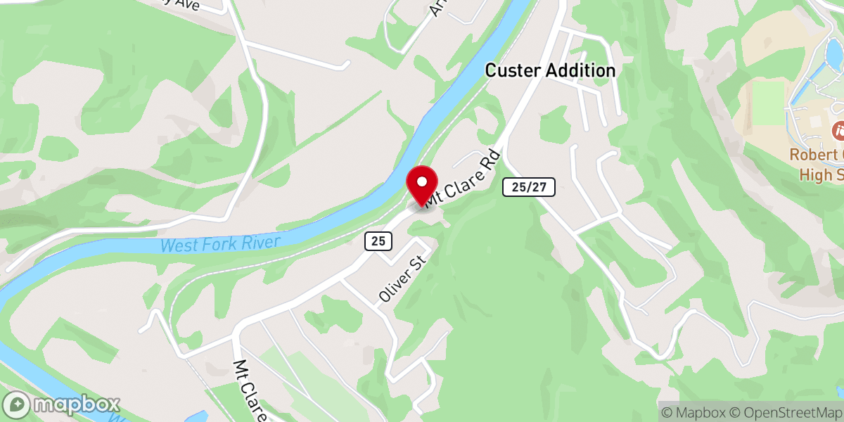 Map showing location of Family of God Free Will Baptist Church