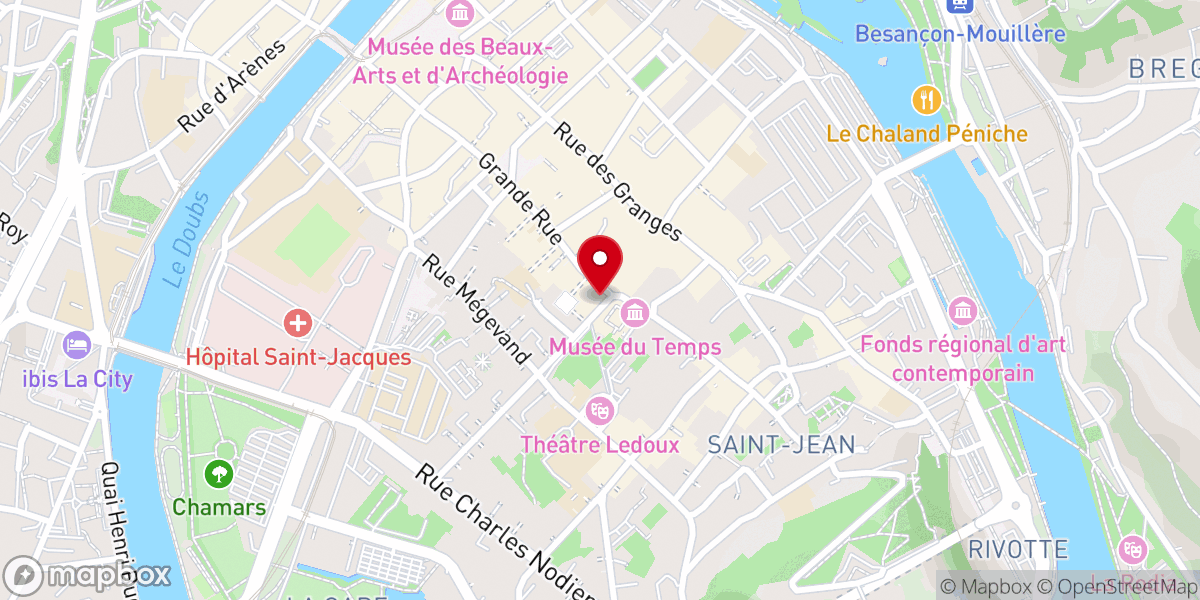 Map showing location of Ancienne église des Carmes