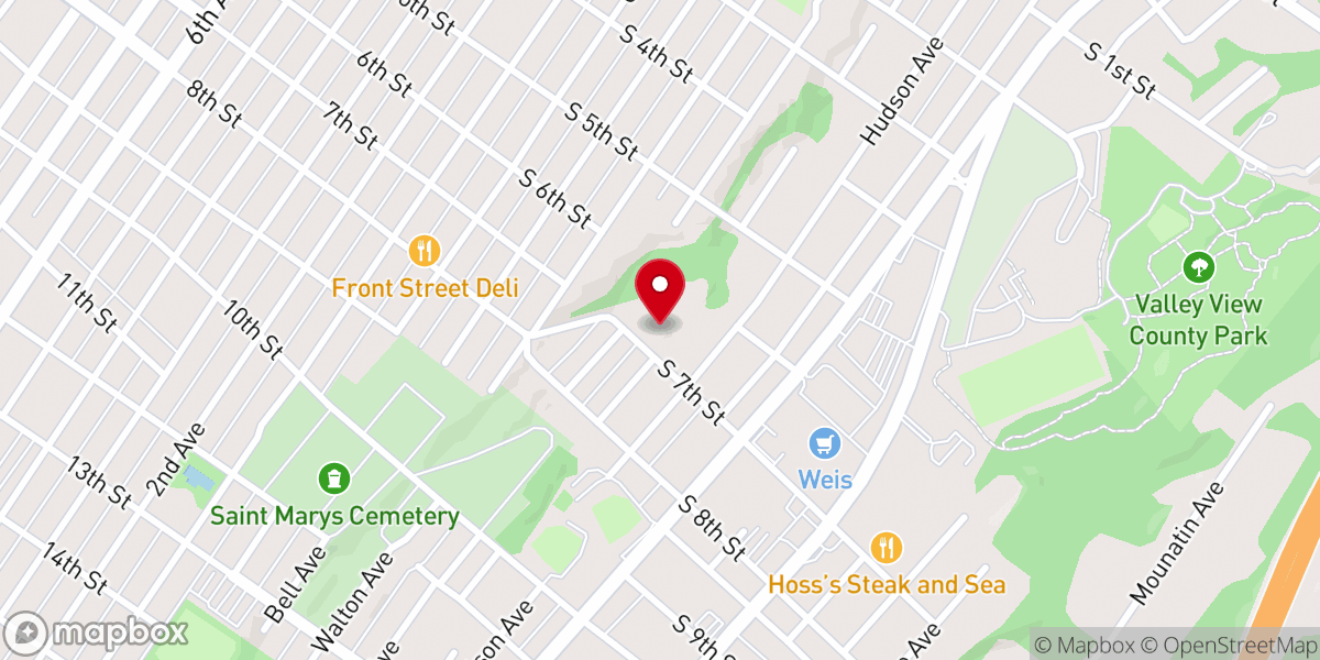 Map showing location of Pleasant Valley Church of Christ