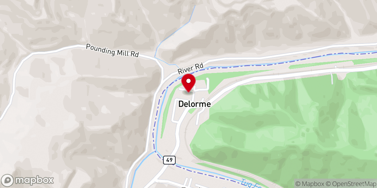 Map showing location of The Pentecostal Tabernacle
