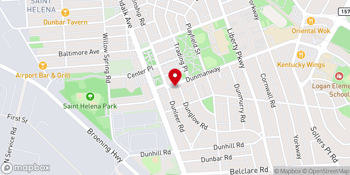 Map showing location of St Rita Catholic Church