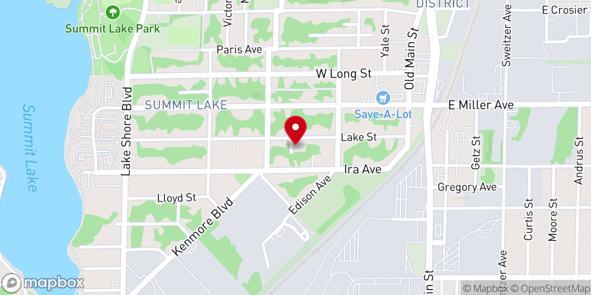 Map showing location of Pentecostal Fellowship Church