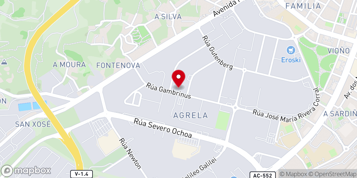 Map showing location of ASAMBLEAS DE DIOS | A CORUÑA