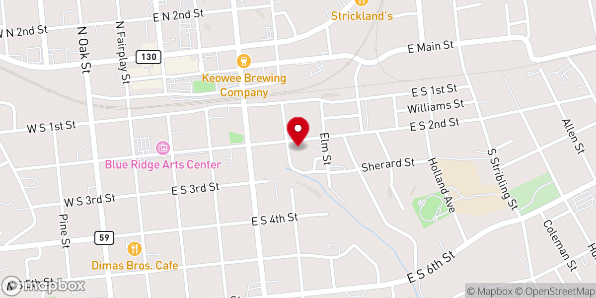 Map showing location of Ebenezer