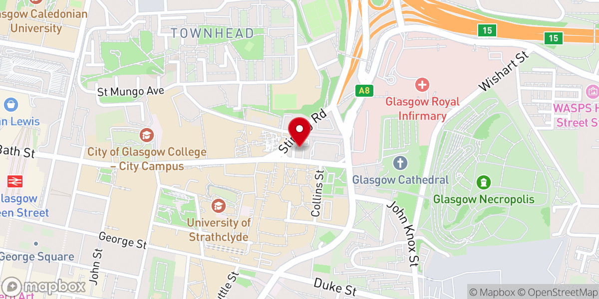 Map showing location of Destiny Church Glasgow | City
