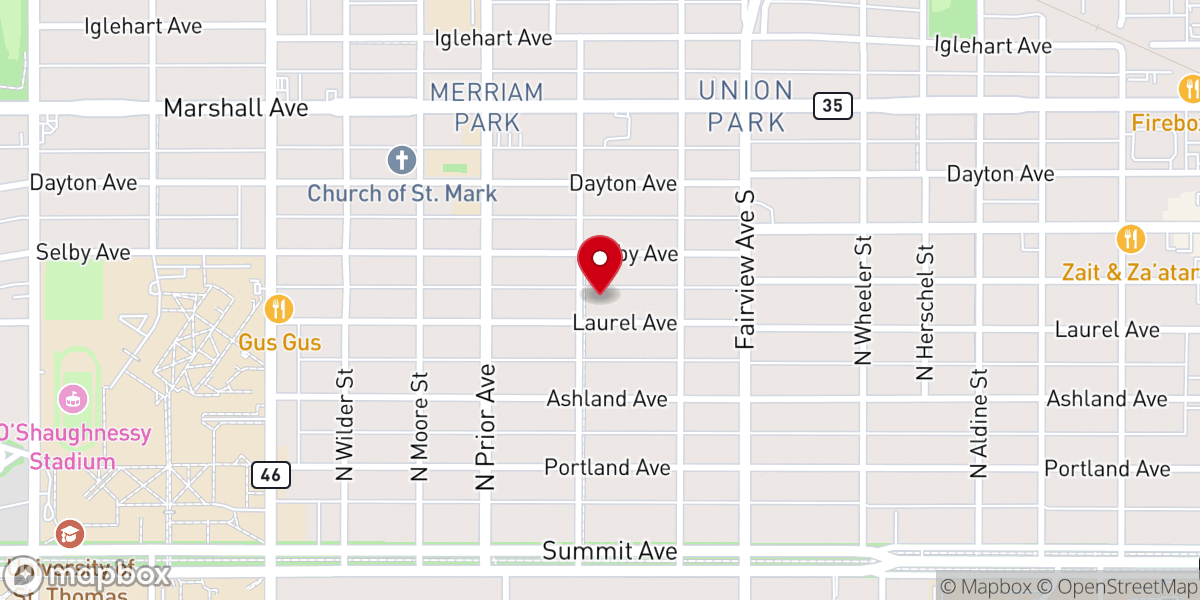 Map showing location of St. Mary's Episcopal Church