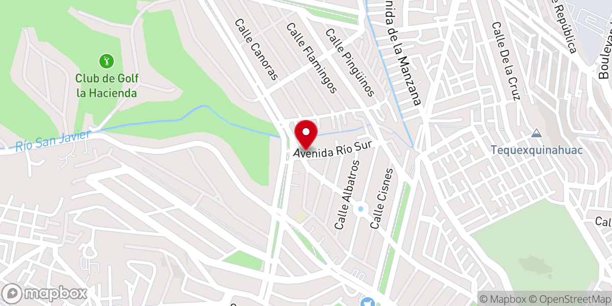 Map showing location of Parroquia Corpus Christi