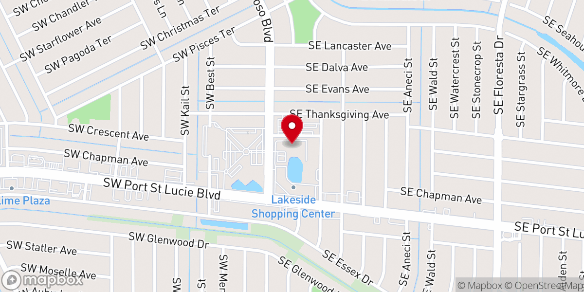 Map showing location of Agape Fellowship Baptist Church