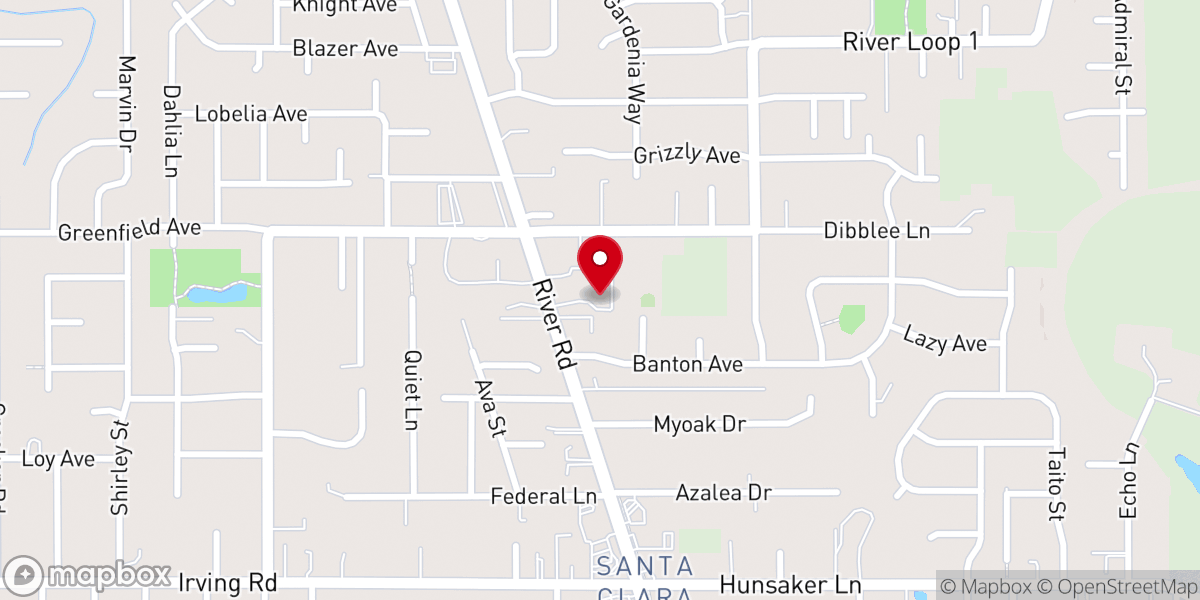 Map showing location of Riviera Baptist Church