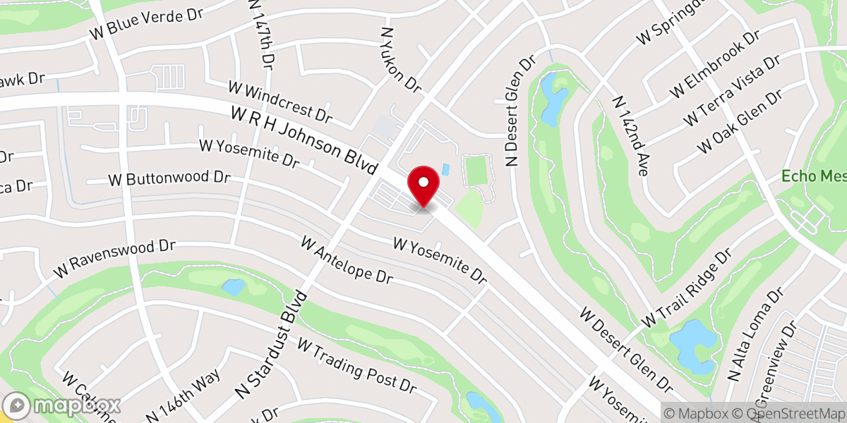 Map showing location of Sun City West Foundation