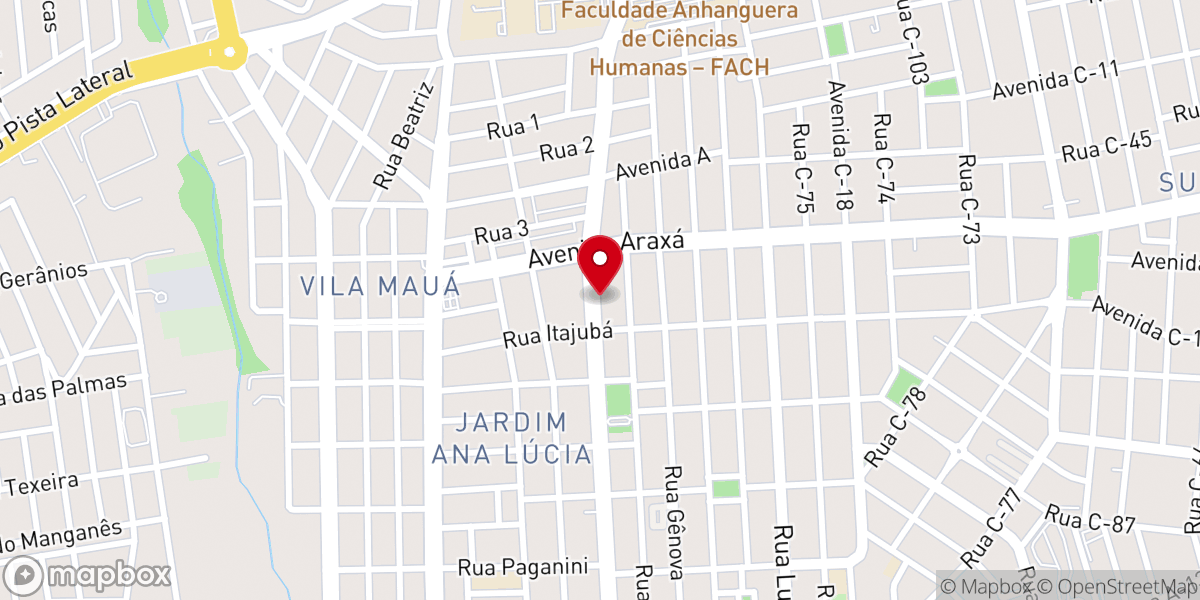 Map showing location of Igreja Batista Corbã