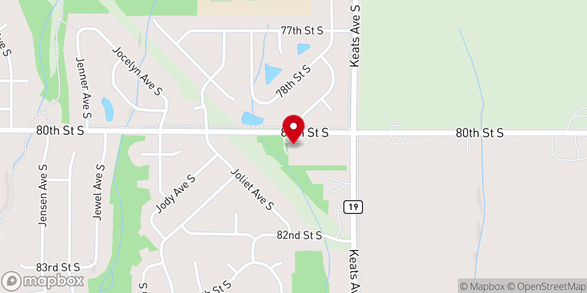 Map showing location of Lighthouse Baptist Church
