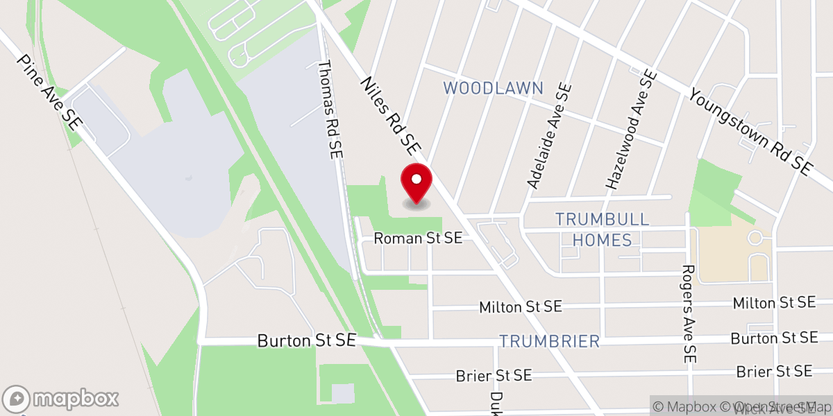 Map showing location of East Side Church of Christ