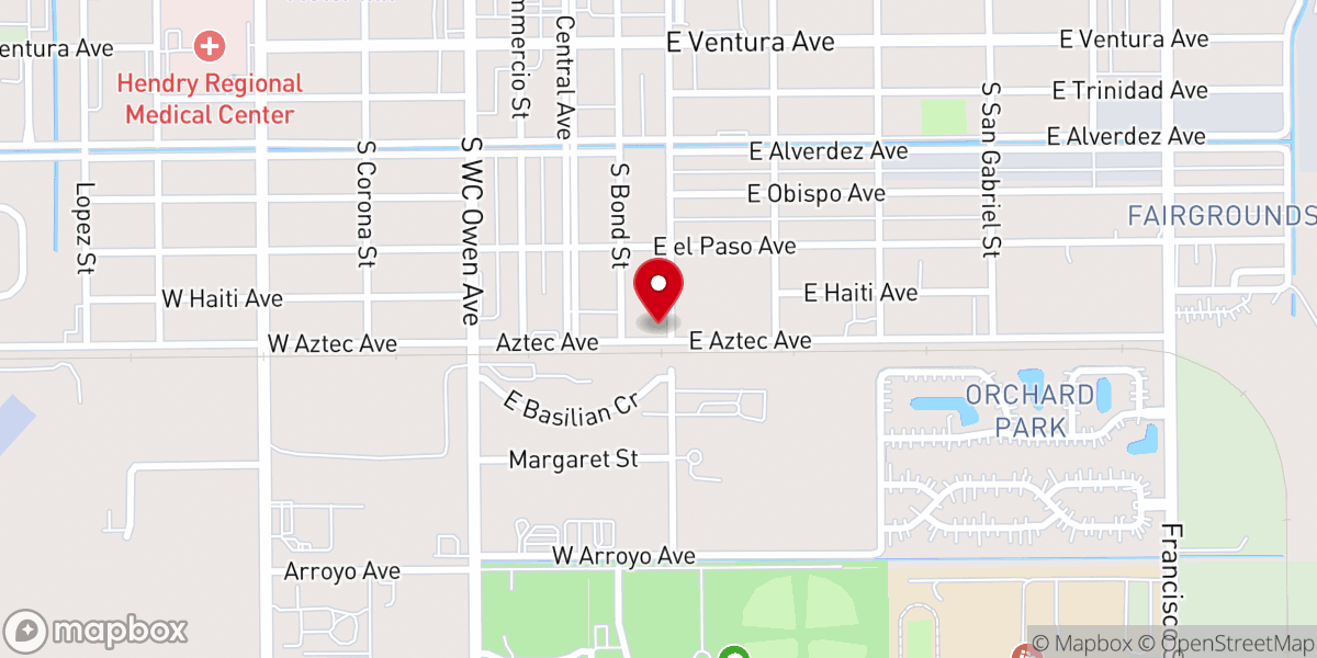 Map showing location of Iglesia Vida Nueva