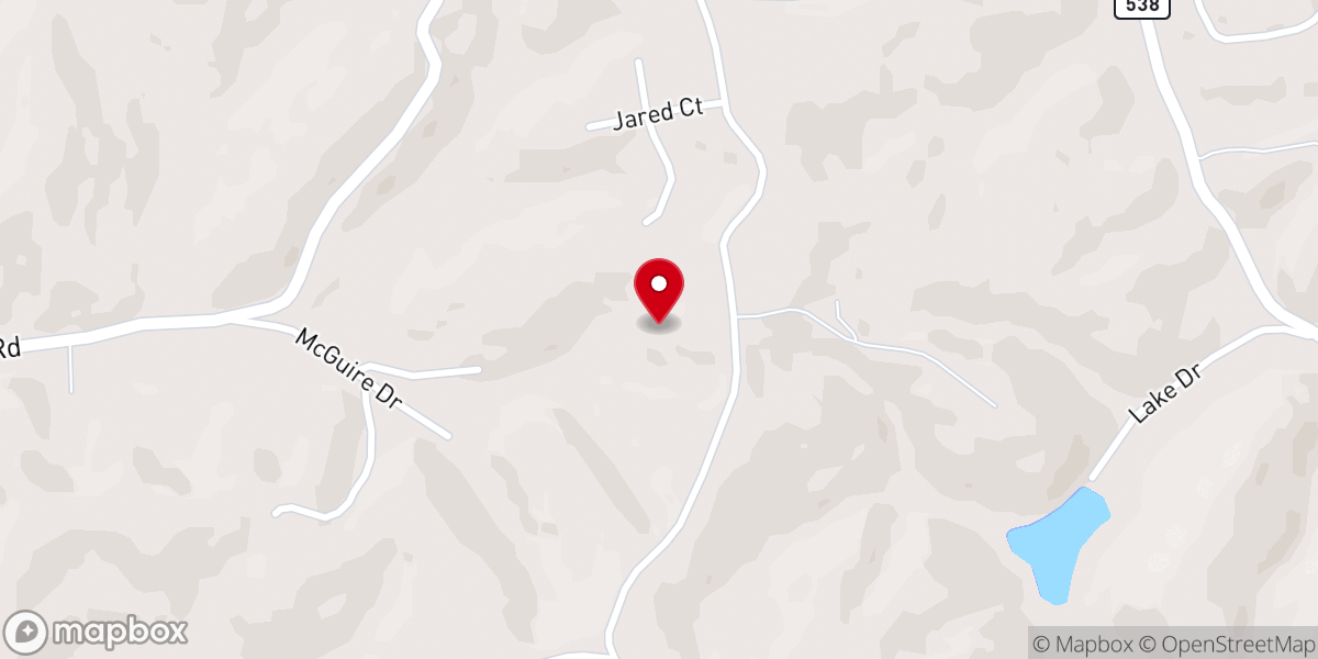 Map showing location of Tarpin Ridge
