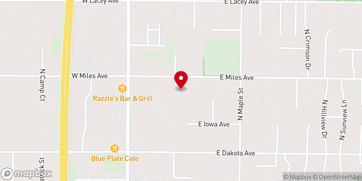 Map showing location of Hayden Bible Church