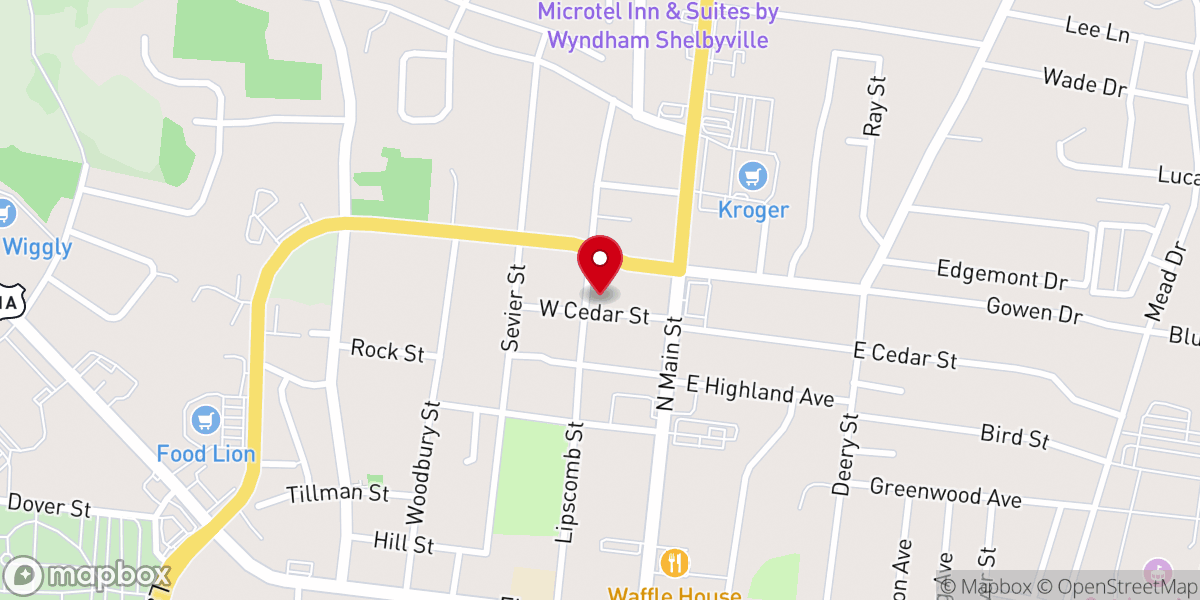 Map showing location of Nelson & Sons Memorial Chapel